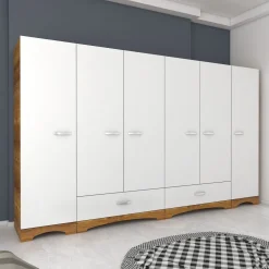 Sale Vaatekaappi F4-498, leveys 243cm Vaatekaapit