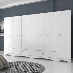 Sale Vaatekaappi F4-498, leveys 243cm Vaatekaapit