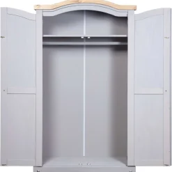 New Vaatekaappi Meksikon mänty Corona-sarja 2 ovea harmaa 52cm Vaatekaapit