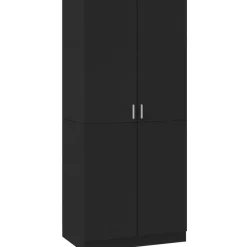 Sale Vaatekaappi musta 80cm lastulevy Vaatekaapit