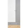 Vaatekaappi PIXEL SYSTEM PX3, 80x190cm, valkoinen/harmaa*Nomla Best