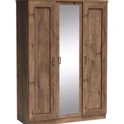 Vaatekaappi TADEUSZ 15, saranaovet, peili, 135x191cm, ruskea*Nomla Sale