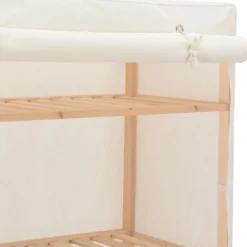 Vaatekaappi valkoinen 79cm kangas*FinePRICE Sale