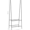 Vaateteline 59x35x150 cm musta*FinePRICE New