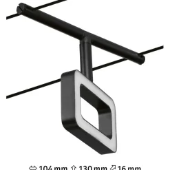 Vaijerivalaisin CorDuo Frame, 280lm, 4.8W, 3000K, 12V, eri värejä*Paulmann Online