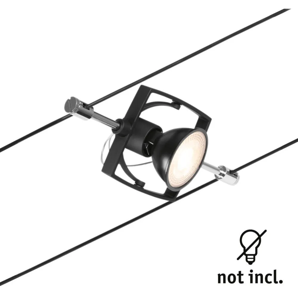 Vaijerivalaisin CorDuo Mac II, GU5.3, 12V, mattamusta*Paulmann Online