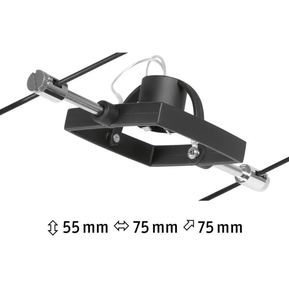 Vaijerivalaisin CorDuo Mac II, GU5.3, 12V, mattamusta*Paulmann Online