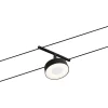 Vaijerivalaisin CorDuo RoundMac, 200lm, 4.5W, 3000K, 12V, mattamusta/kromi*Paulmann New