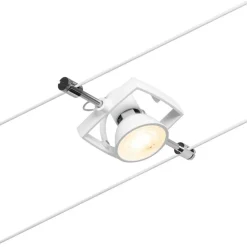 Discount Vaijerivalaisinsetti CorDuo Mac II, GU5.3, 230/12V, 5 valaisinta, mattavalkoinen/kromi Vaijerivalaisimet