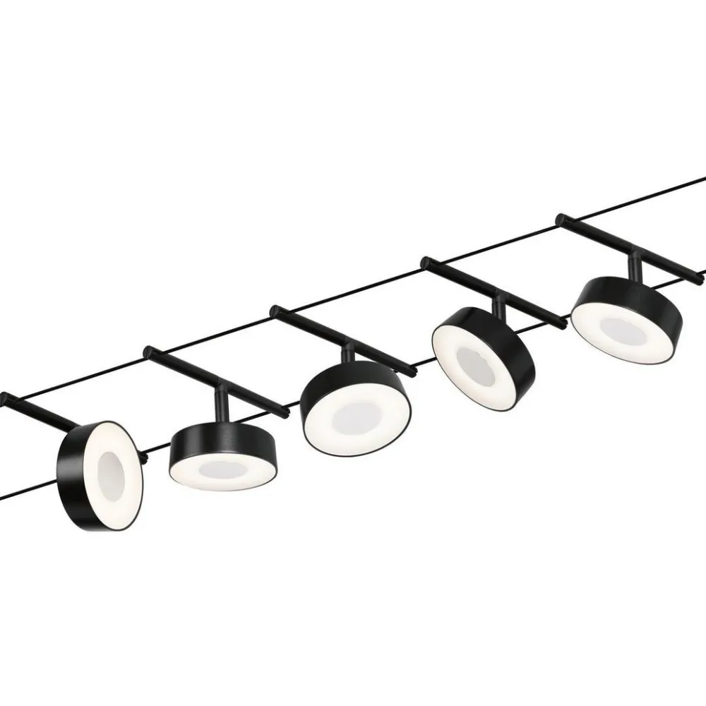 Hot Vaijerivalaisinsetti CorDuo Circle, 5x180lm, 5x5W, 3000K, 230/12V, eri värejä Vaijerivalaisimet