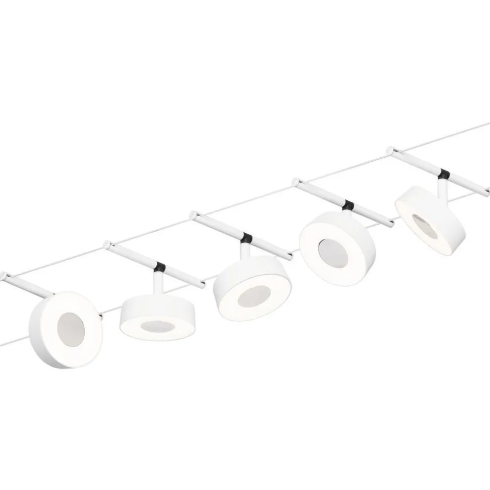 Hot Vaijerivalaisinsetti CorDuo Circle, 5x180lm, 5x5W, 3000K, 230/12V, eri värejä Vaijerivalaisimet