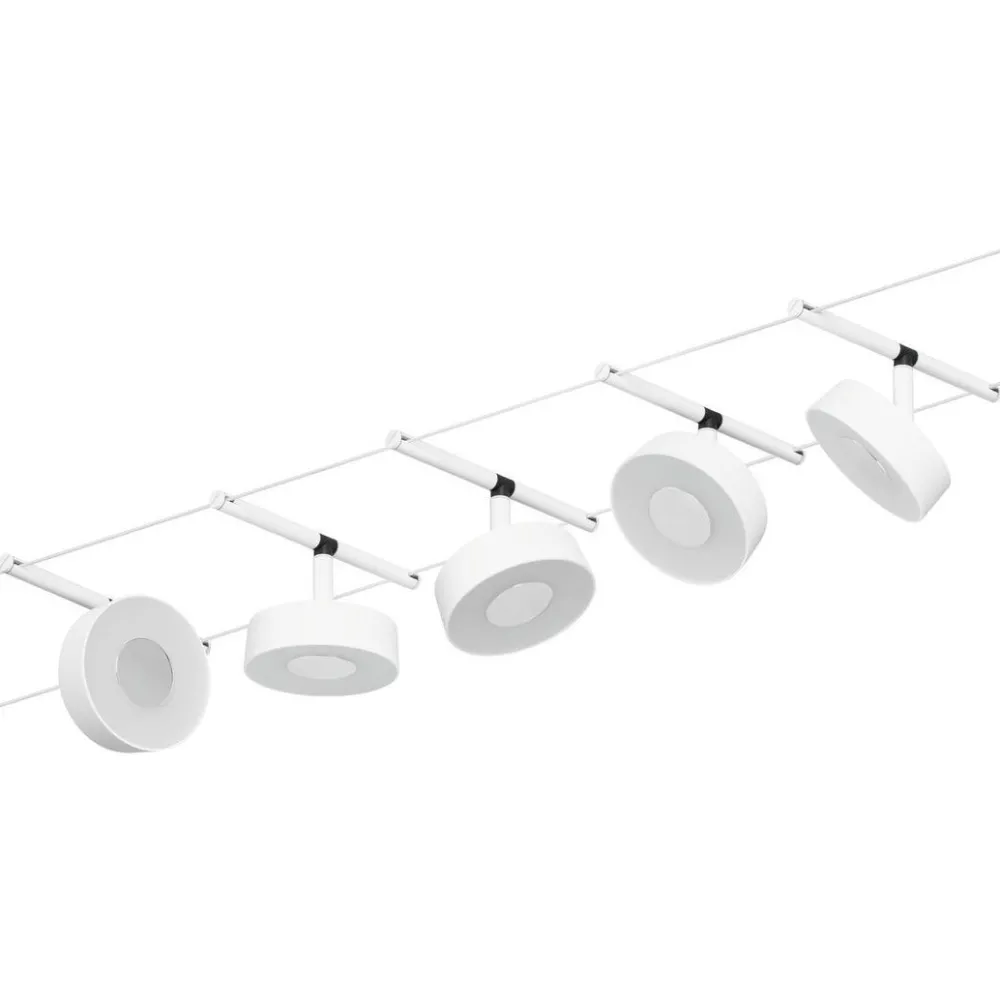 Hot Vaijerivalaisinsetti CorDuo Circle, 5x180lm, 5x5W, 3000K, 230/12V, eri värejä Vaijerivalaisimet
