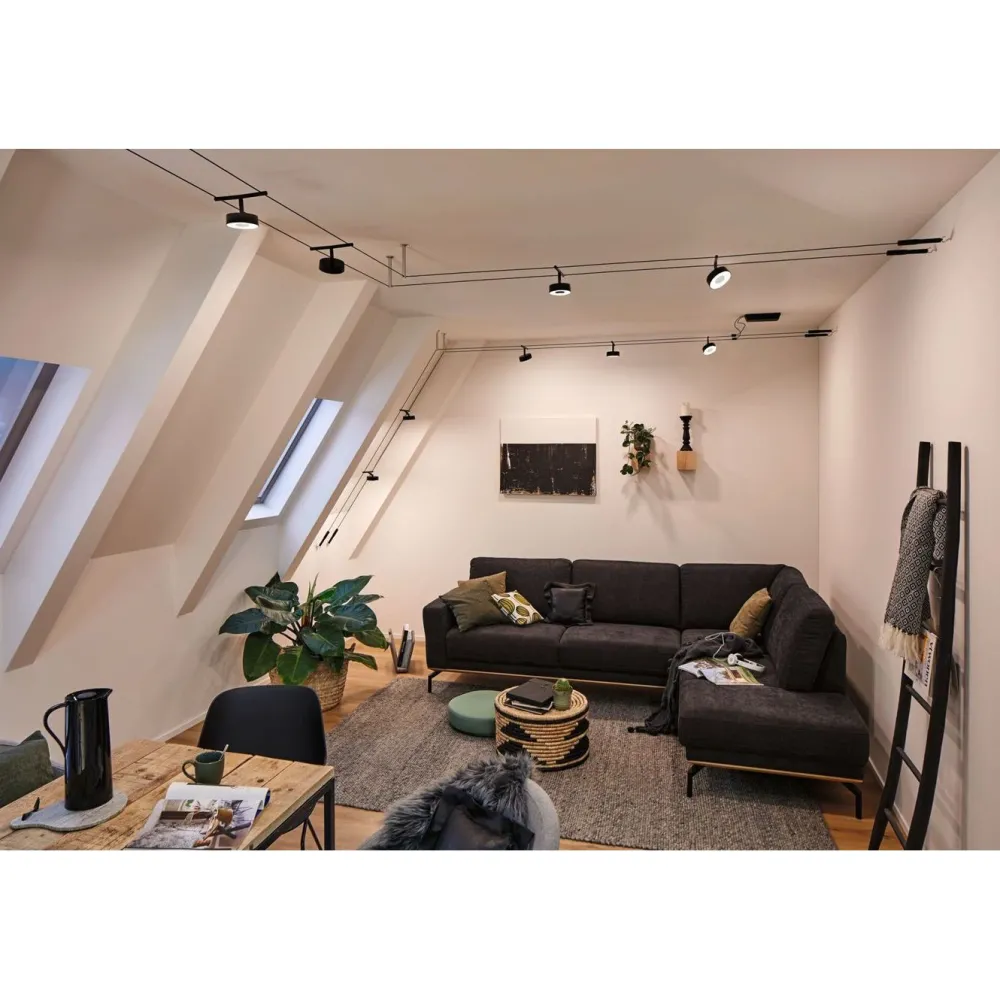 Hot Vaijerivalaisinsetti CorDuo Circle, 5x180lm, 5x5W, 3000K, 230/12V, eri värejä Vaijerivalaisimet
