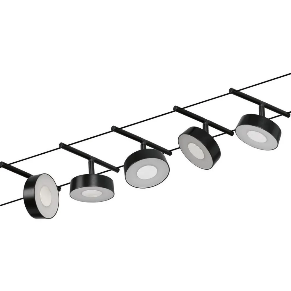 Hot Vaijerivalaisinsetti CorDuo Circle, 5x180lm, 5x5W, 3000K, 230/12V, eri värejä Vaijerivalaisimet