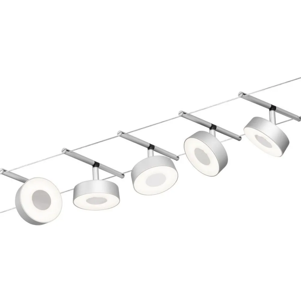 Hot Vaijerivalaisinsetti CorDuo Circle, 5x180lm, 5x5W, 3000K, 230/12V, eri värejä Vaijerivalaisimet