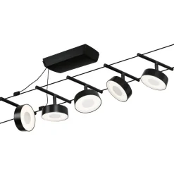 Hot Vaijerivalaisinsetti CorDuo Circle, 5x180lm, 5x5W, 3000K, 230/12V, eri värejä Vaijerivalaisimet