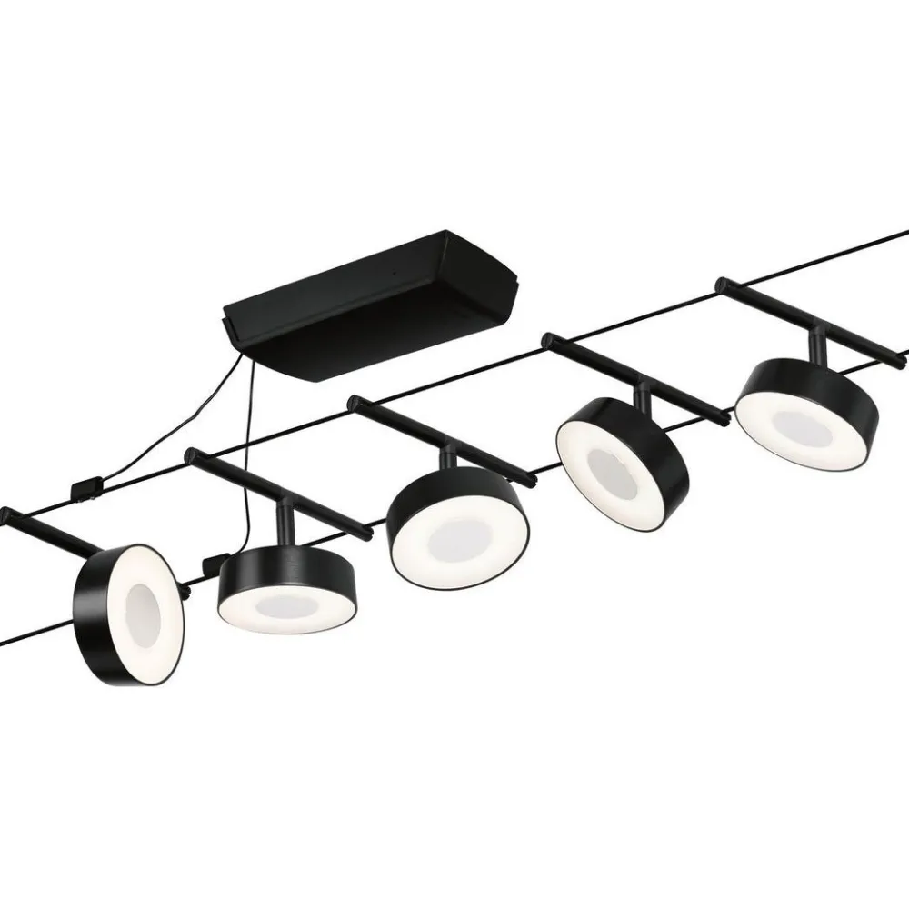 Hot Vaijerivalaisinsetti CorDuo Circle, 5x180lm, 5x5W, 3000K, 230/12V, eri värejä Vaijerivalaisimet