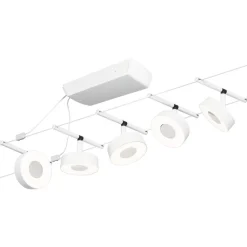 Hot Vaijerivalaisinsetti CorDuo Circle, 5x180lm, 5x5W, 3000K, 230/12V, eri värejä Vaijerivalaisimet