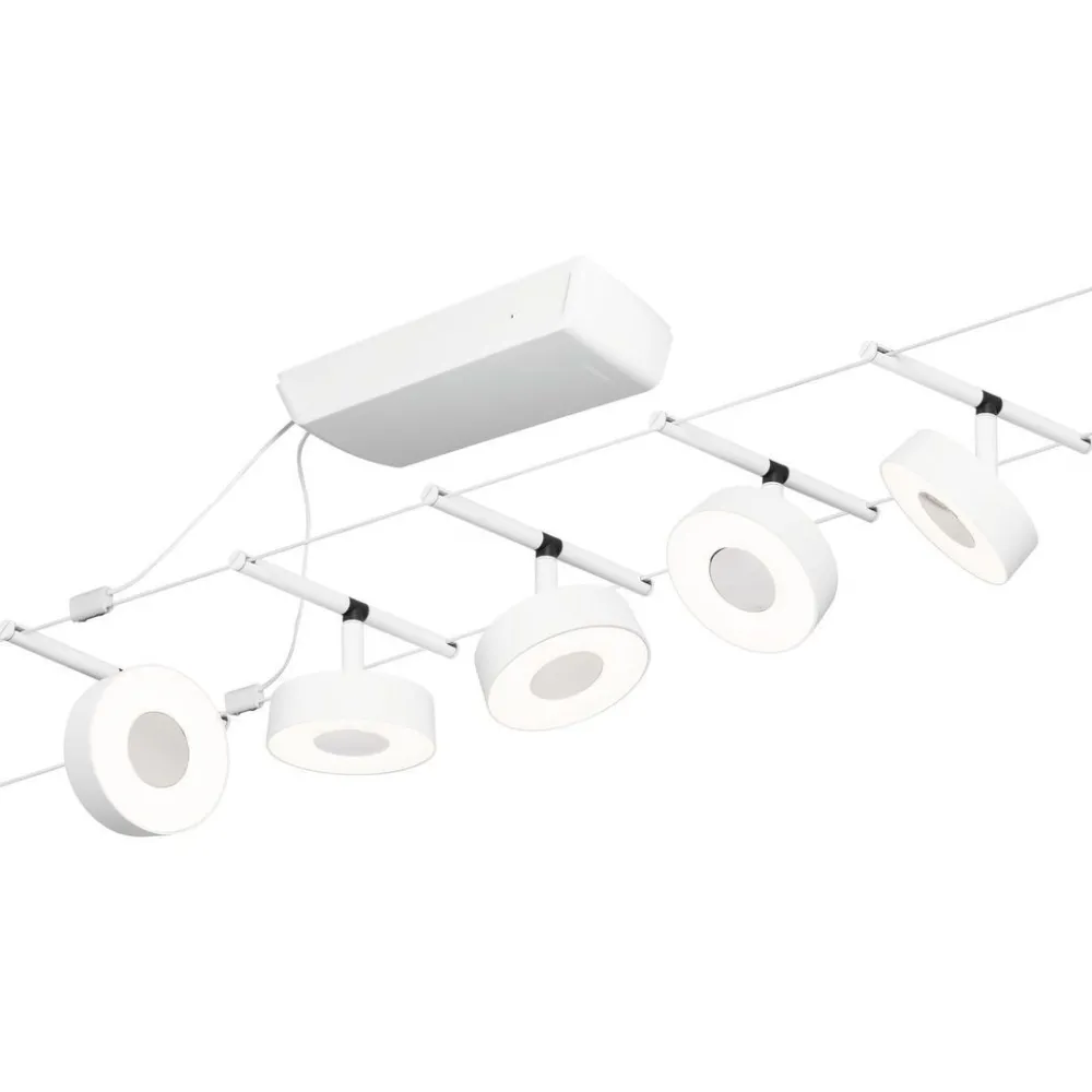 Hot Vaijerivalaisinsetti CorDuo Circle, 5x180lm, 5x5W, 3000K, 230/12V, eri värejä Vaijerivalaisimet