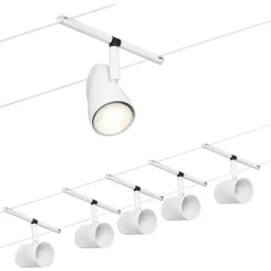 Outlet Vaijerivalaisinsetti CorDuo Cup, GU5.3, 230/12V, 5-osainen, eri värejä Vaijerivalaisimet