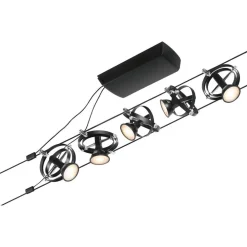 Discount Vaijerivalaisinsetti CorDuo Cardan, GU5.3, 230/12V, 5-osainen, eri värejä Vaijerivalaisimet