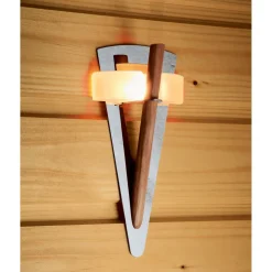 Valaisinkaluste Soihtu TL-100 rst/puu/lasi valokuidulle*Cariitti Outlet