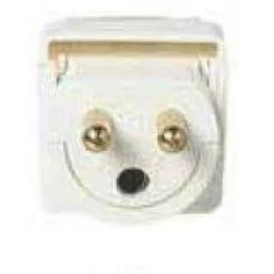 Valaisintulppa 2-napainen + maadoitettu kulma*Schneider Electric Outlet
