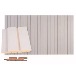 Valeurapaneeli STS-5, 14x95x2985mm, mänty, ympäripontattu, PN, valkolakattu*Maler Clearance