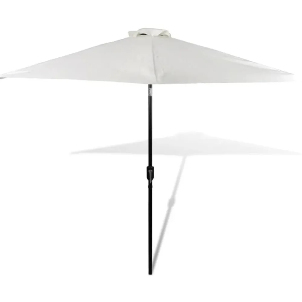 Valkoinen aurinkovarjo terästolpalla 3 m*FinePRICE New