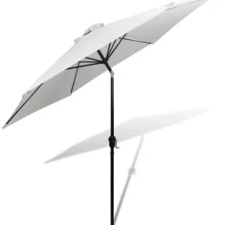 Valkoinen aurinkovarjo terästolpalla 3 m*FinePRICE New