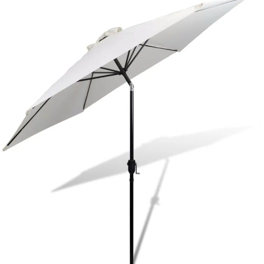 Valkoinen aurinkovarjo terästolpalla 3 m*FinePRICE New