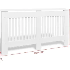 Clearance Valkoinen mdf patterinsuojakaappi 152 cm Patterinsuojat