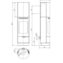 Valmistakka Sevilla 7,5 kW musta*Thorma Sale