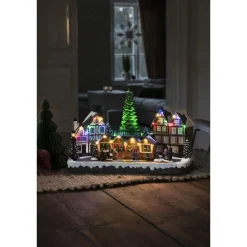Valokoriste Markkinat, IP20, 28 x LED, musiikilla, muuntaja/paristokäyttöinen*Konstsmide New