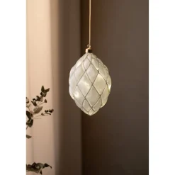 Valokoriste Pearl soikea 20 valoa roikkuva paristokäyttöinen valkoinen*Markslöjd Clearance