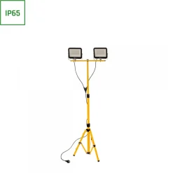 Valonheitin Noctis Lux 3 kolmijalalla 2x50W IP65 4000K 180x215x53mm musta/keltainen*Spectrum Outlet