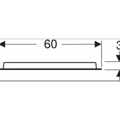 Valopeili Option Oval, 600 mm*Geberit Outlet