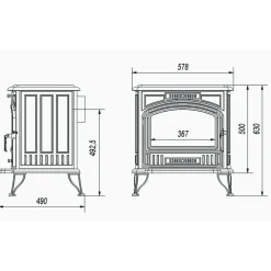 Clearance Valurautatakka Elisabeth, 8kW, 130kg Kamiinat Ja Kevyttakat