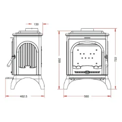 New Valurautatakka Seville 2, 7kW, 99kg Kamiinat Ja Kevyttakat