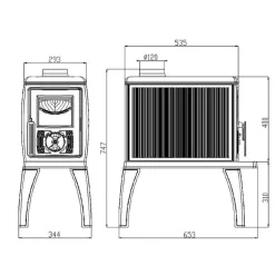 Valurautatakka Trenk 74,5kg 8kW*Plamen Discount