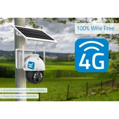 Valvontakamera Nivian Smart, 2K resoluutiolla, 4G modeemilla, suurella akulla ja aurinkokennolla, sähköisesti etänä käänneltävä*Celotron Best