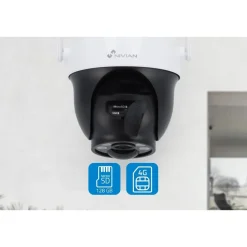 Valvontakamera Nivian Smart, 2K resoluutiolla, 4G modeemilla, suurella akulla ja aurinkokennolla, sähköisesti etänä käänneltävä*Celotron Best
