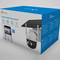 Valvontakamera Nivian Smart, 2K resoluutiolla, 4G modeemilla, suurella akulla ja aurinkokennolla, sähköisesti etänä käänneltävä*Celotron Best