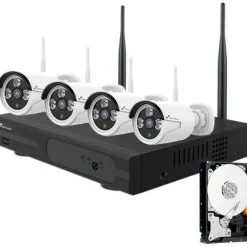Valvontakamerapaketti Nivian langaton 3MP sis. 4 kameraa, 10 kanavaa*Celotron Outlet