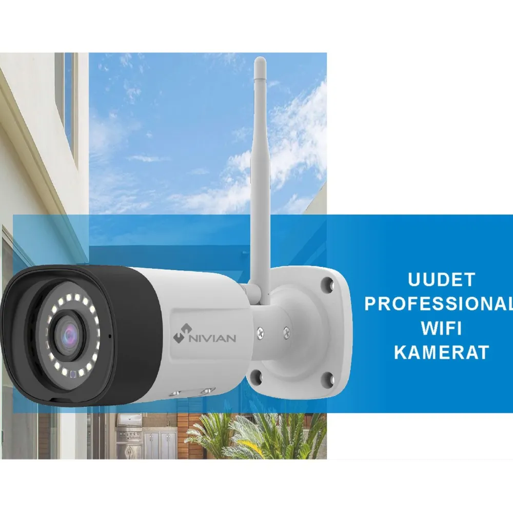 Valvontakamerapaketti Nivian Professional, 3MP, 8 kameraa, 16 kanavaa, 1Tb*Celotron Hot