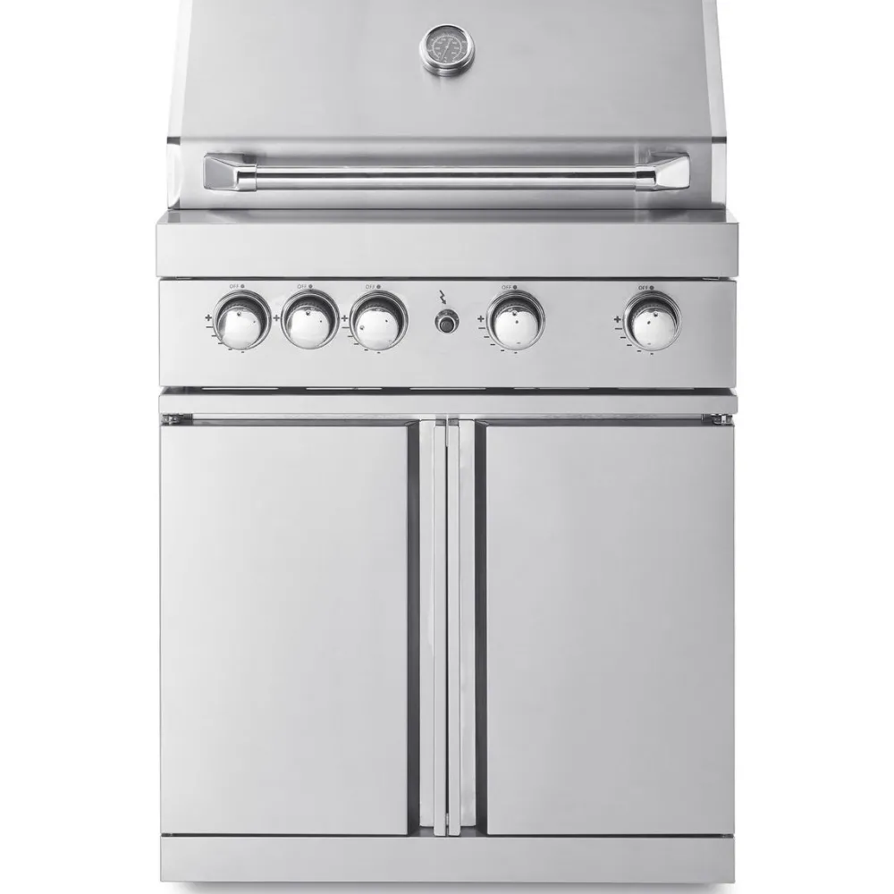 Vapaasti seisova kaasugrilli 4 poltinta ja infrapunalämmitin Stainless Collection*Myoutdoorkitchen Sale
