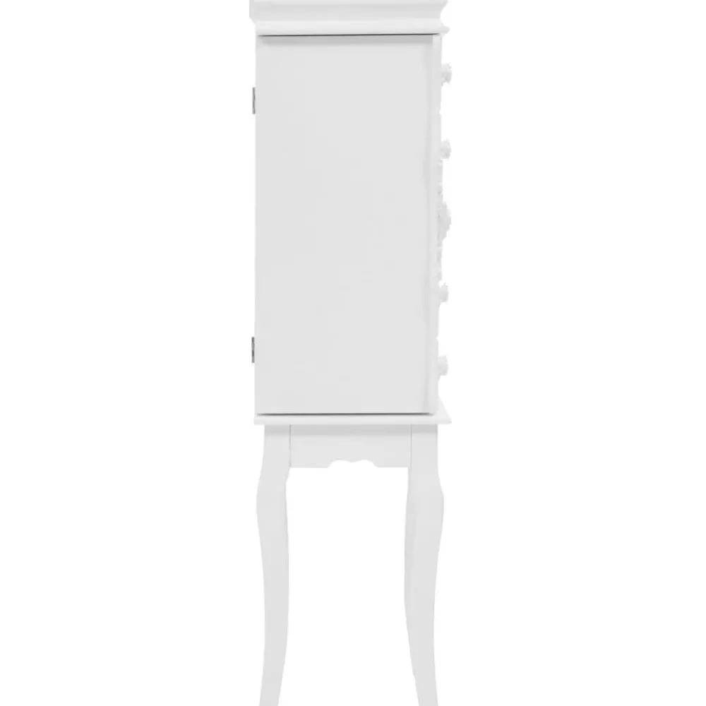 Clearance Vapaasti seisova korukaappi, 34x26x94 cm, valkoinen Lipastot