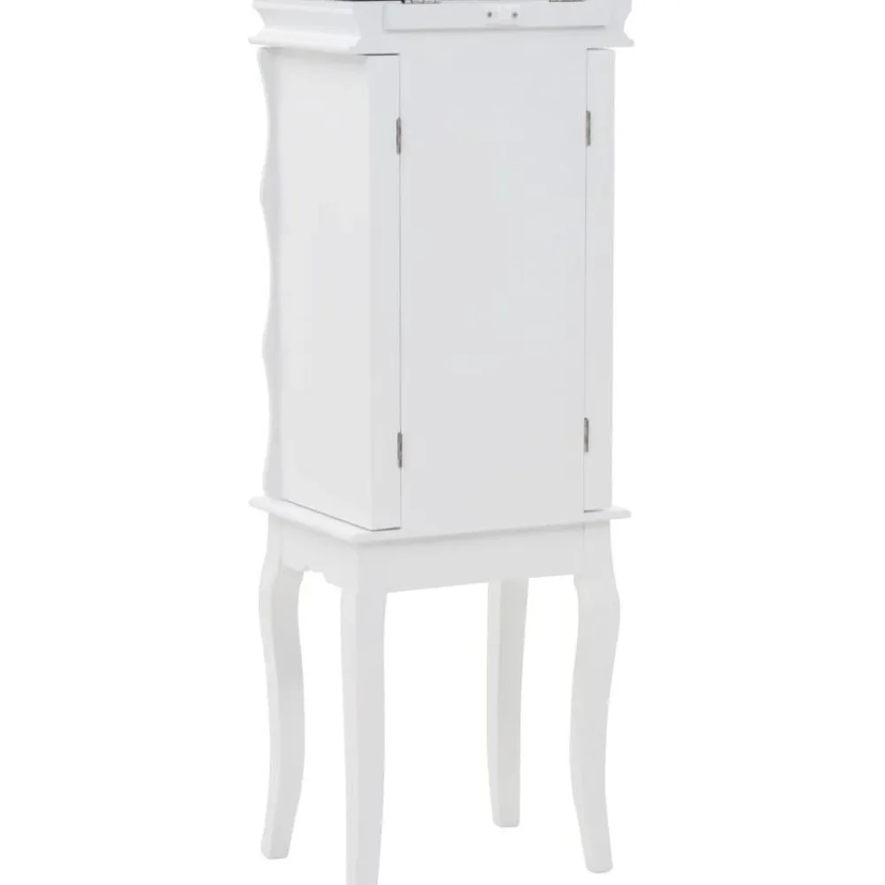 Clearance Vapaasti seisova korukaappi, 34x26x94 cm, valkoinen Lipastot