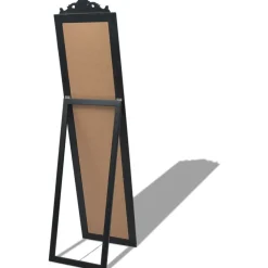 Outlet Vapaasti seisova peili barokkityylinen 160x40 cm musta Peilit