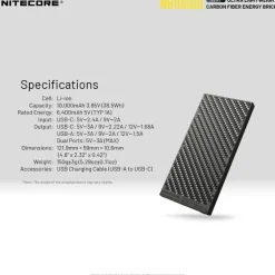 Varavirtalähde NB10000 Gen2 10000mAh*Nitecore Clearance